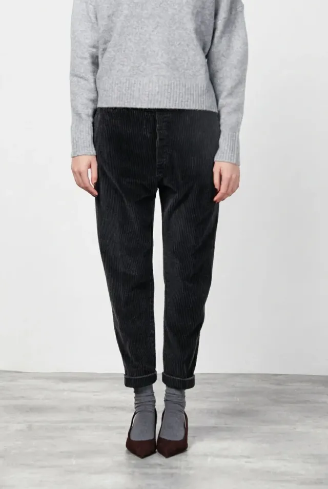 Mason's Malibu Jogger City Pantaloni Chino Nero Velluto