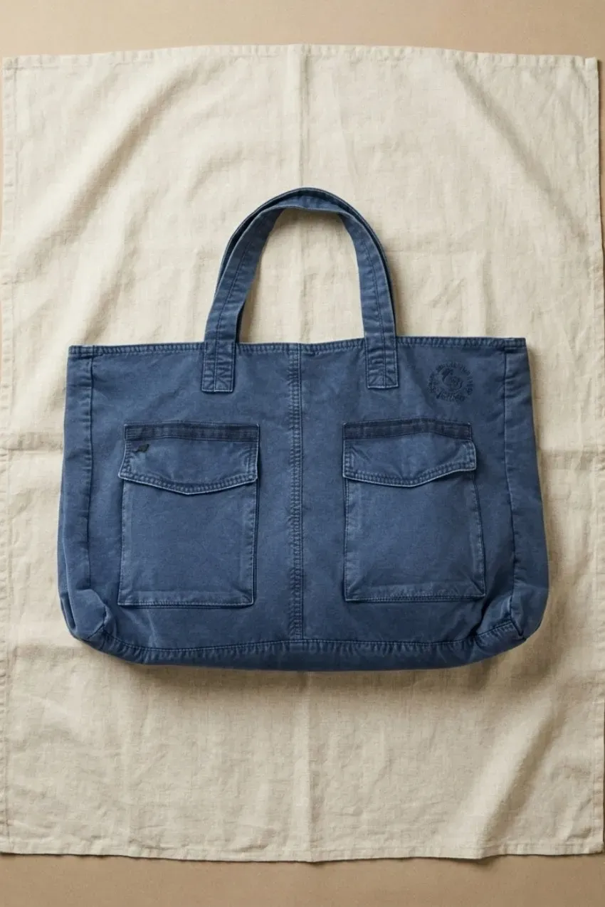 Mason's Bag M74 Borsa Unisex Indaco in Canvas