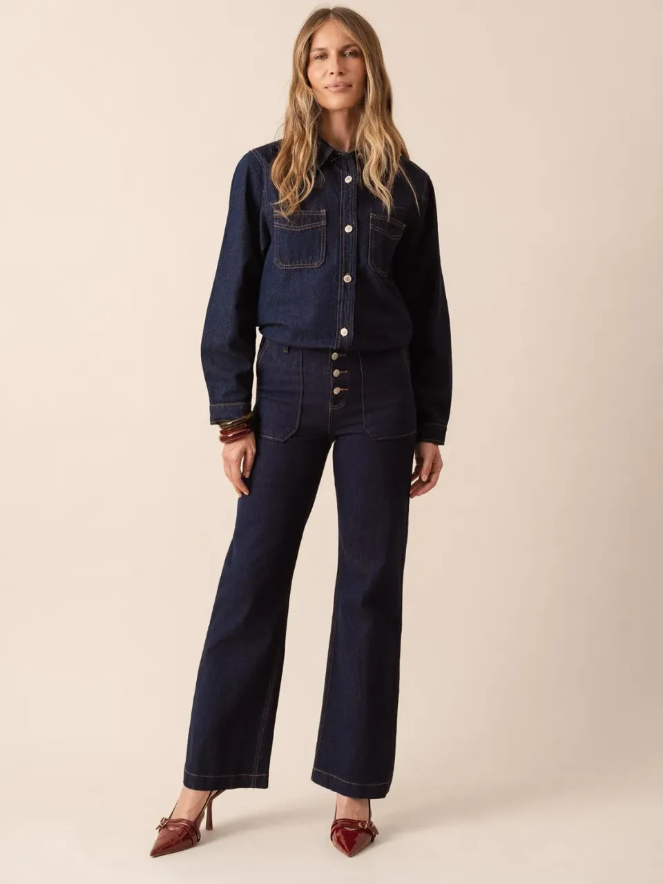 Oraije Pauline jeans bootcut brut anni 70