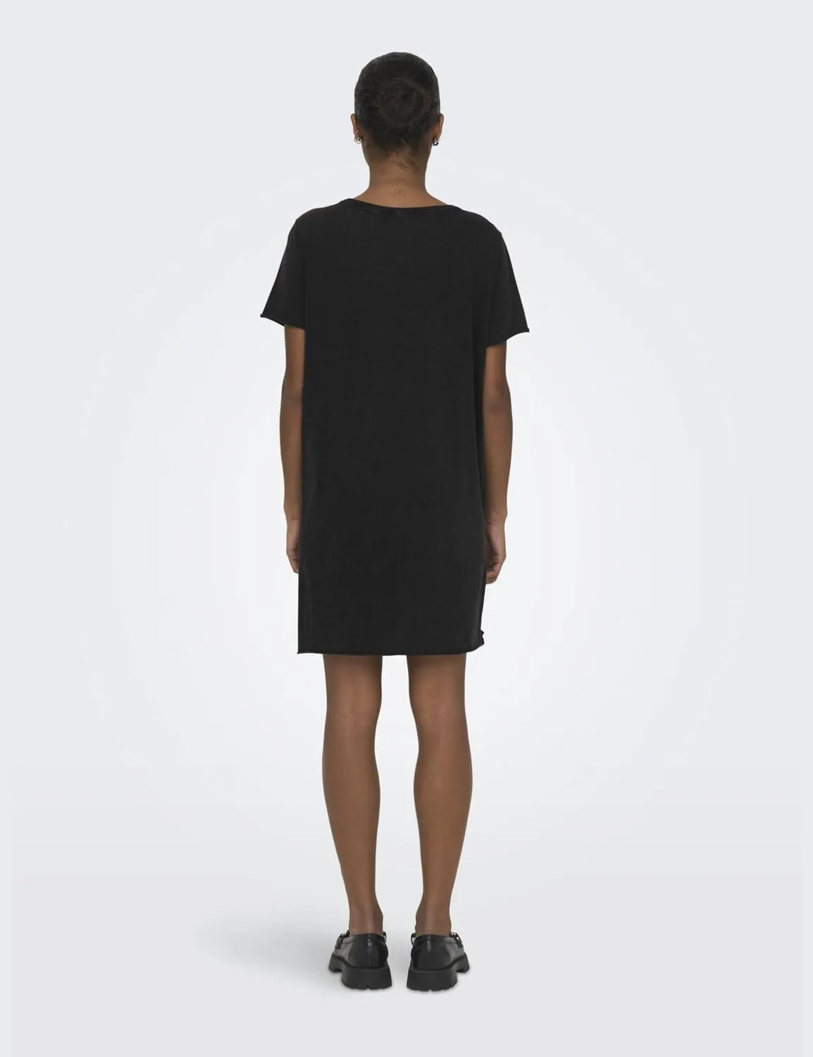 ONLY Onllucy Short abito jersey nero manica corta