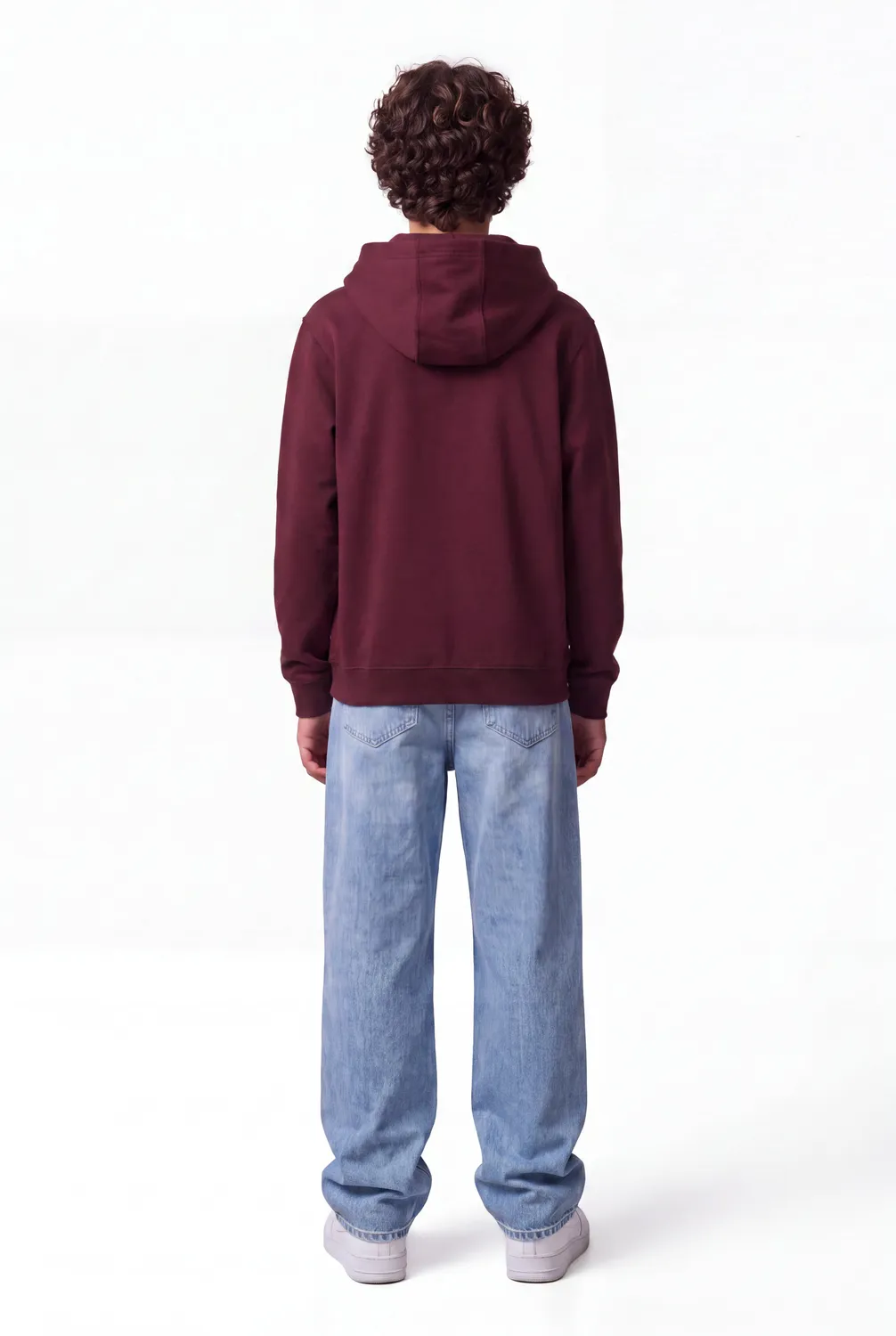 Teddy Smith S-Evry Hoody JR felpa cappuccio bordeaux bimbo
