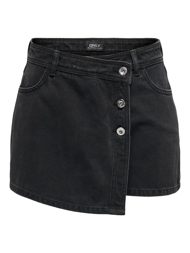 ONLY Onllesly gonna jeans nera delavé denim