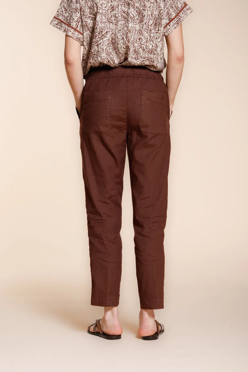 Mason's Jogger City chino donna lino marrone relaxed