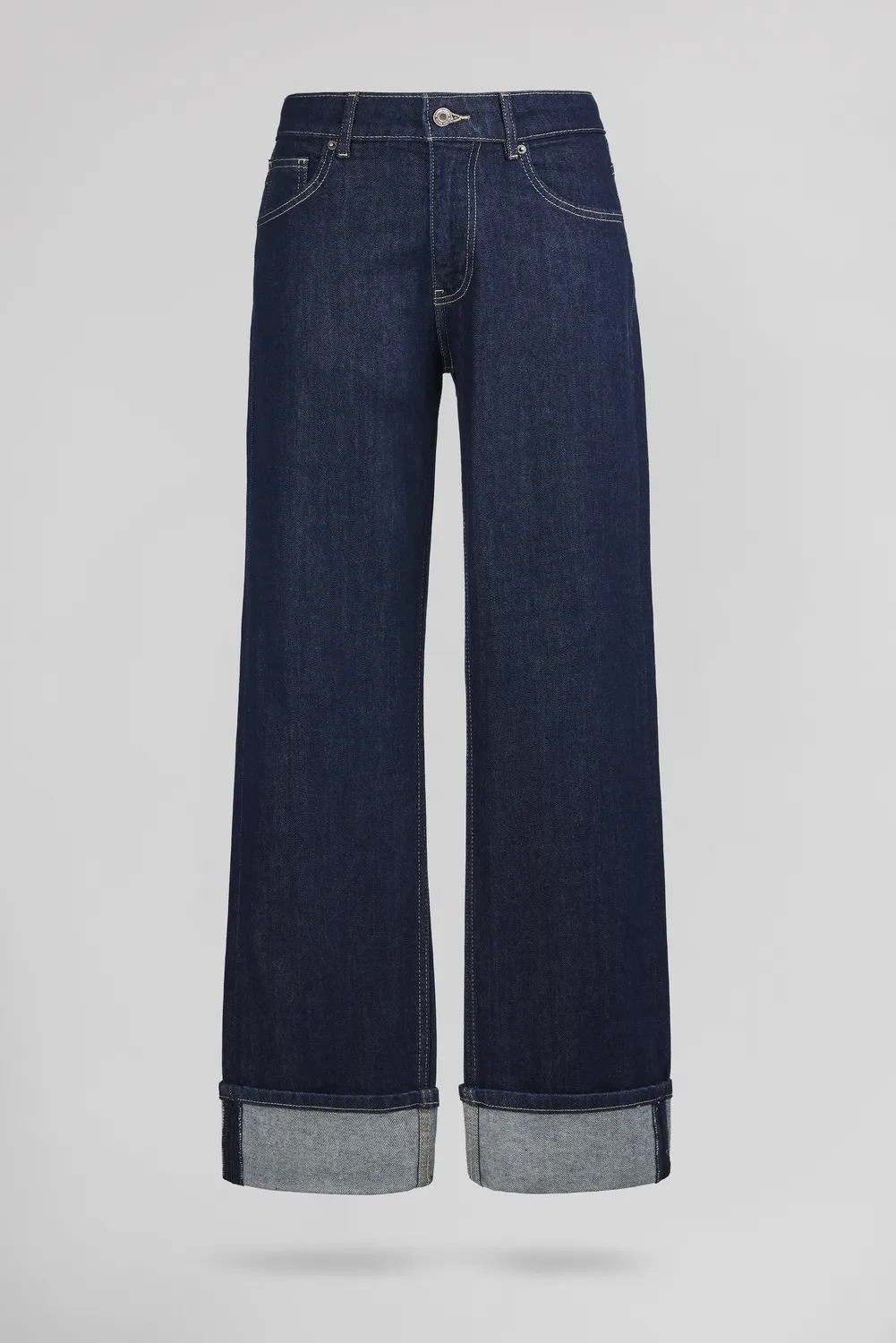 Teddy Smith Icon Boyfriend Jeans Donna Dark Blue Denim Brut