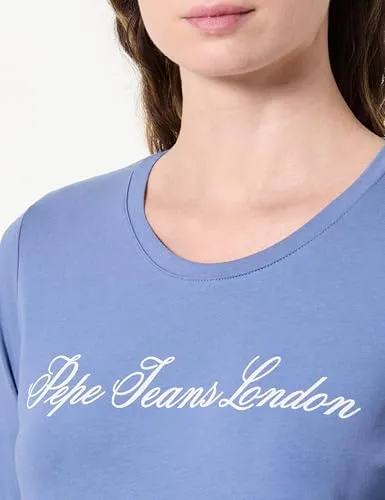 Pepe Jeans Basic Stretch Logo t-shirt donna maniche lunghe