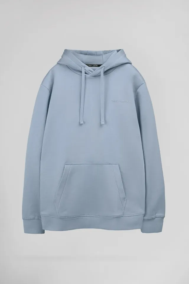 Teddy Smith S-Nark Hoody felpa cappuccio blu mineral uomo