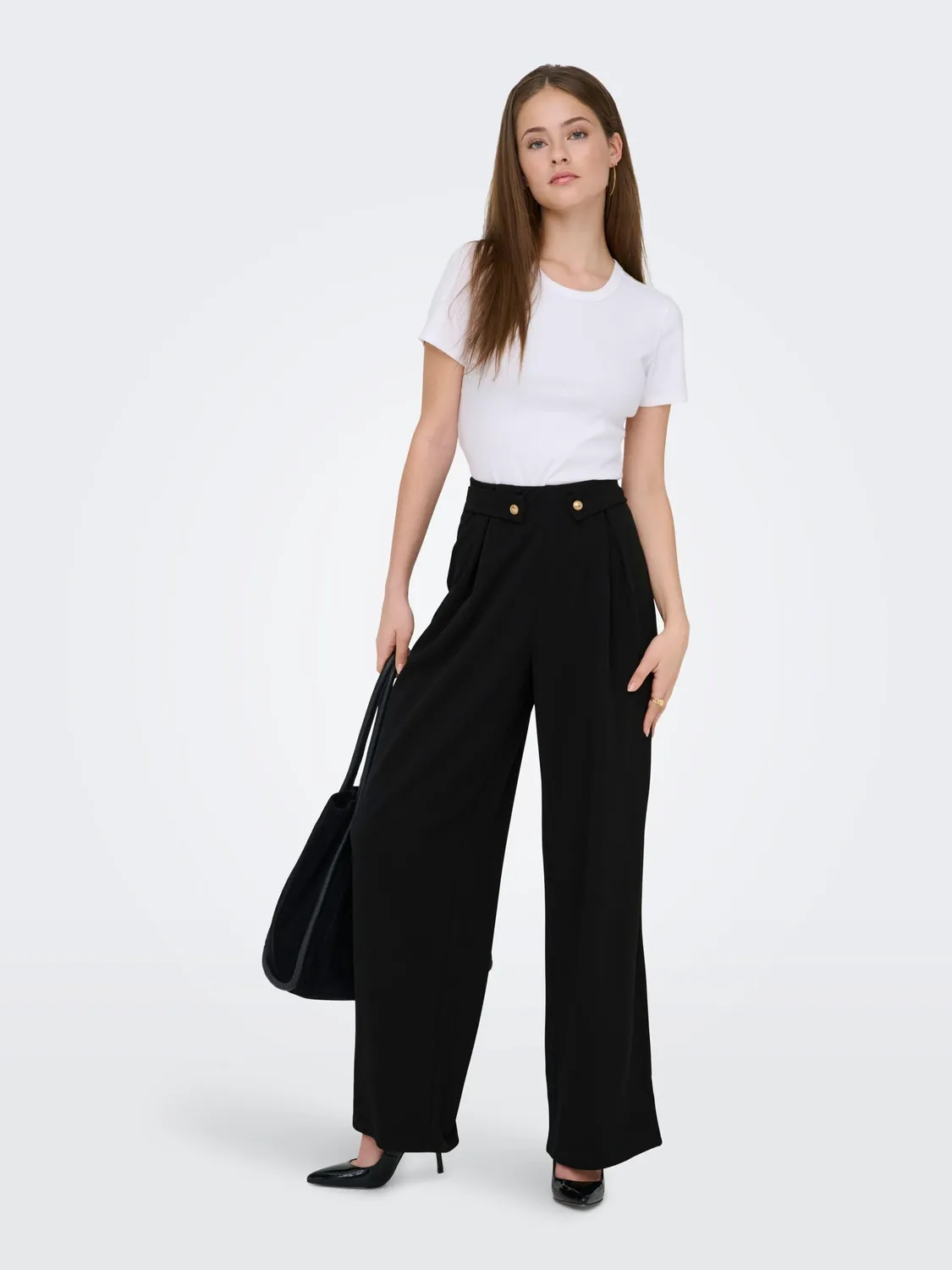 ONLY Onlsania Button Wide pantaloni larghi