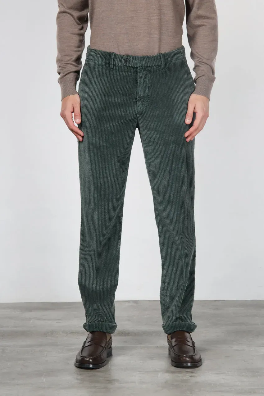 Mason's Paris chino uomo verde scuro velluto carrot