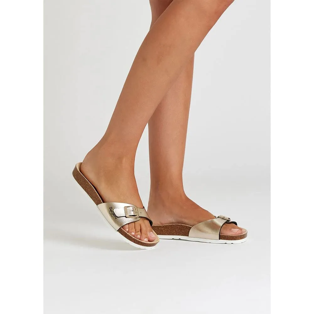 Pepe Jeans Oban Metal W sandali giallo dorato sughero