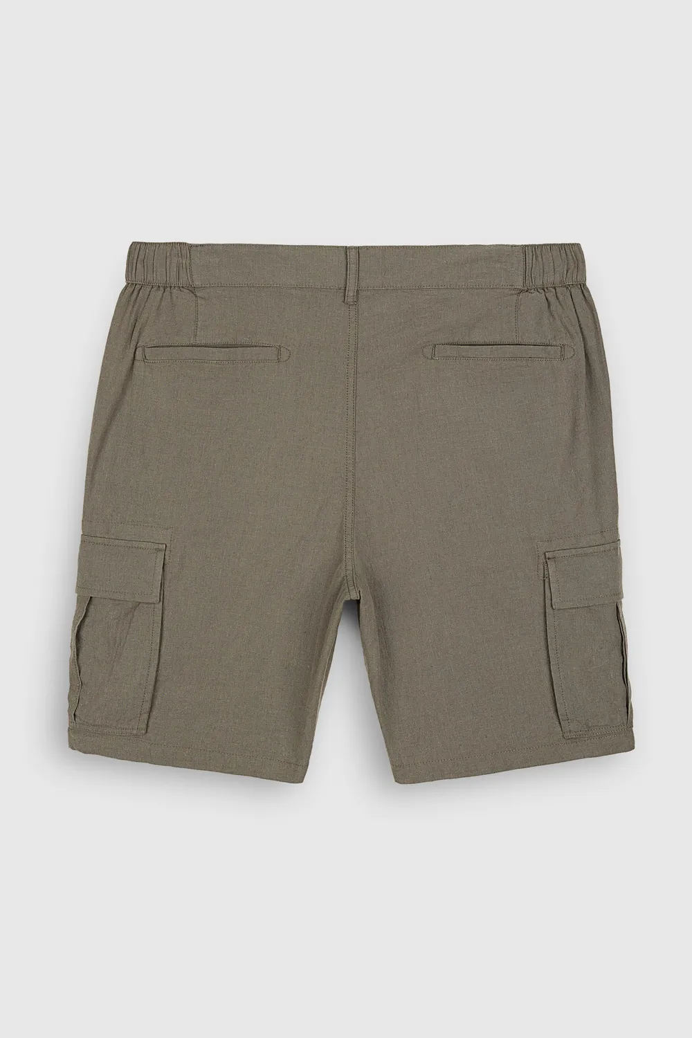 Teddy Smith S-Linen Cargo S shorts kaki lino