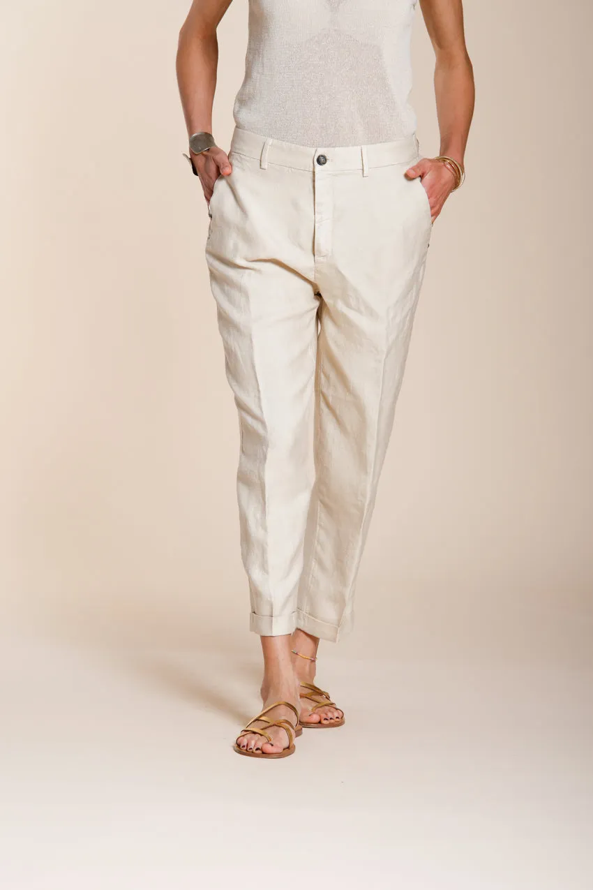Mason's Linda Summer chino latte lino lyocell