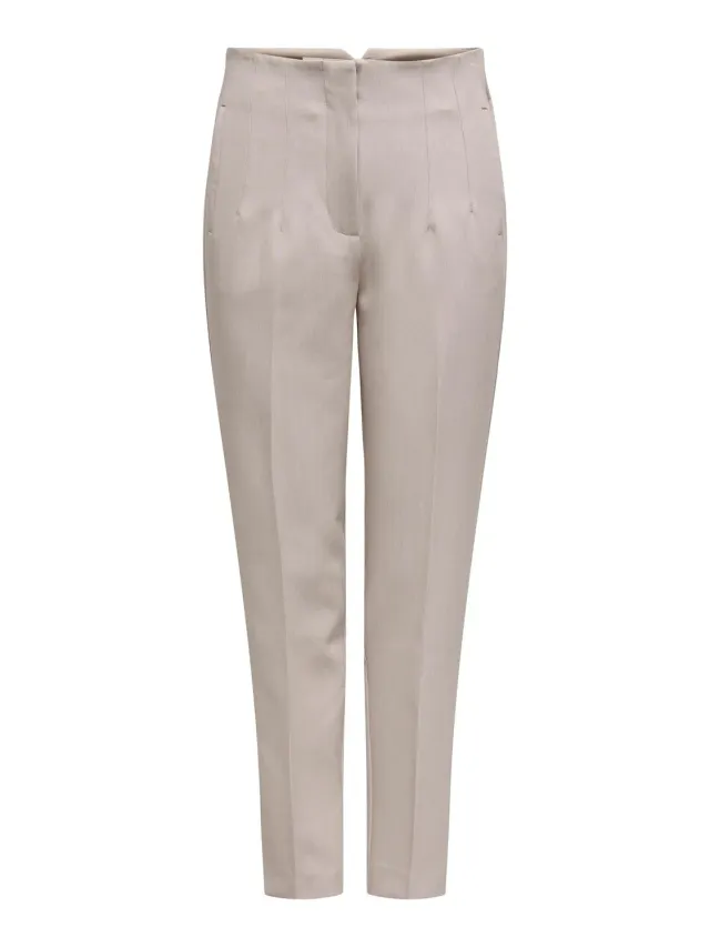 ONLY Onlraven Life pantalone donna vita alta grigio