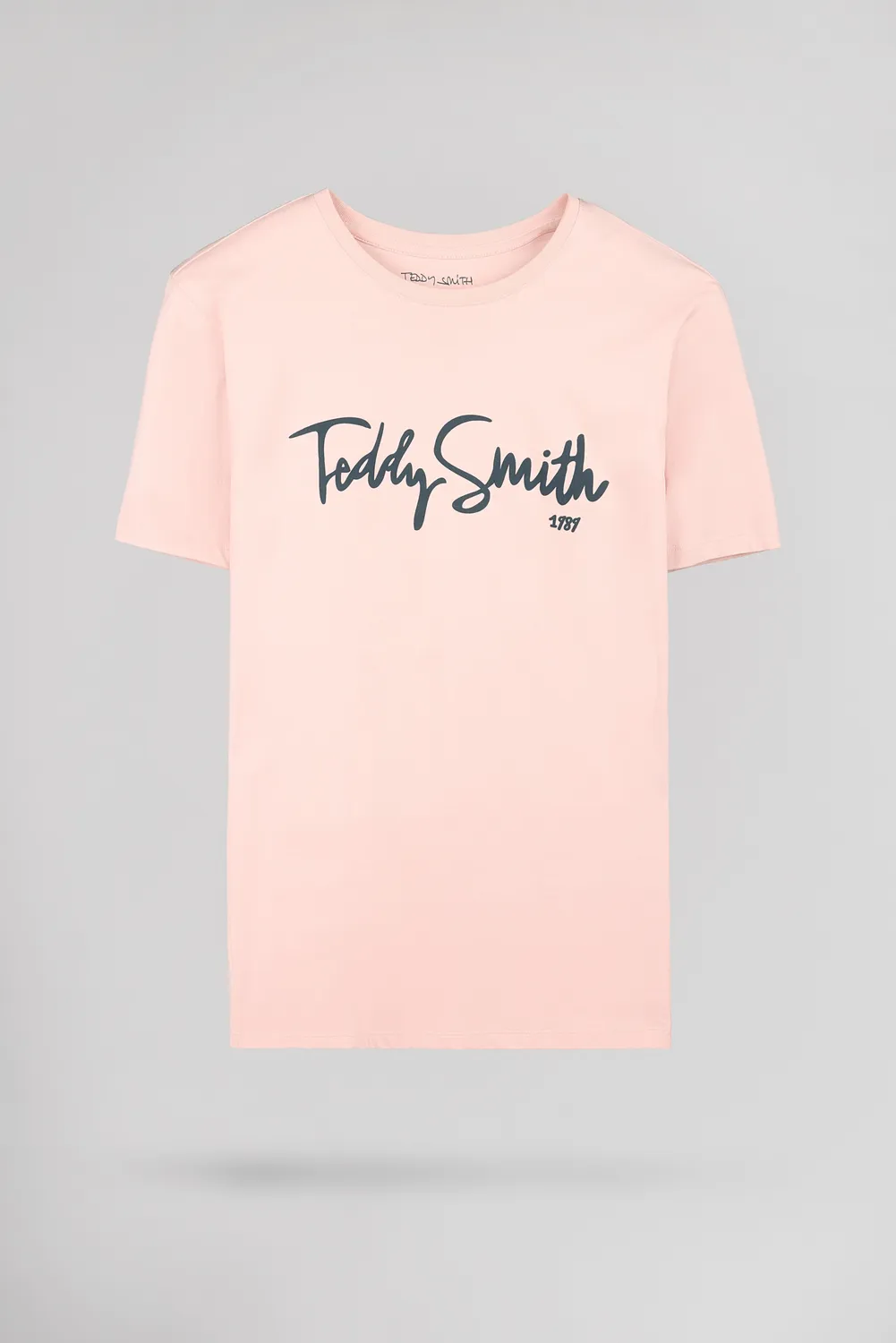 Teddy Smith T-Evry MC t-shirt rosa stampa puff