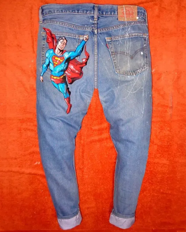 Levi’s Vintage Superman Marinaio jeans con tessuto
