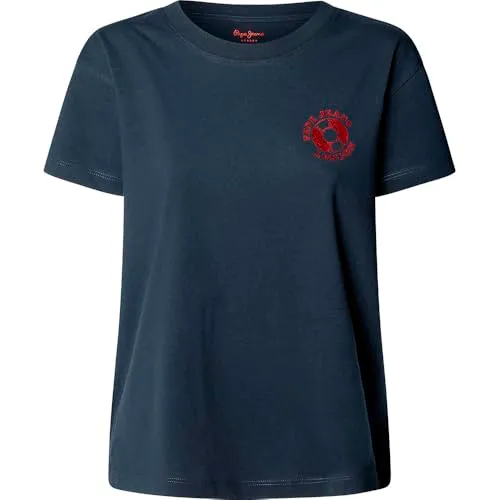 Pepe Jeans Berila t-shirt donna maniche corte blu