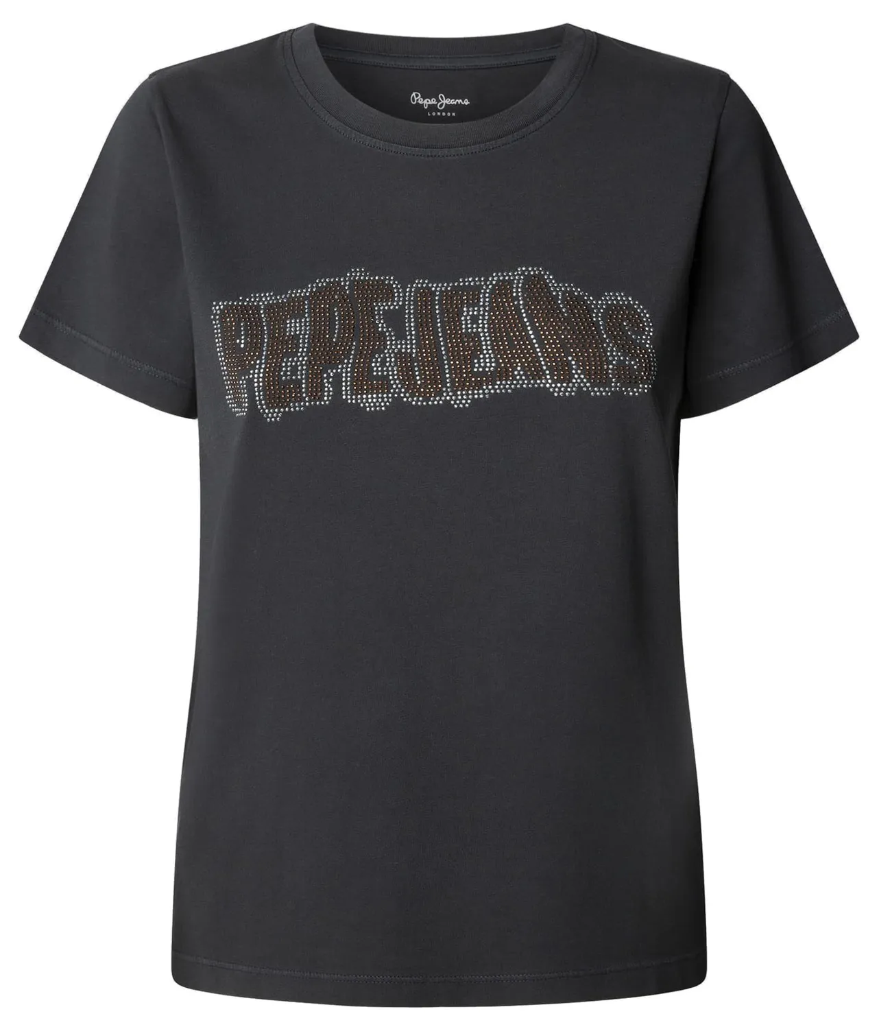 Pepe Jeans Beri T-Shirt Donna Bianca M Logo Borchie