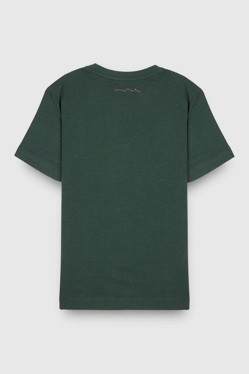 Teddy Smith T-Jim MC t-shirt bimbo vert scarabe cotone
