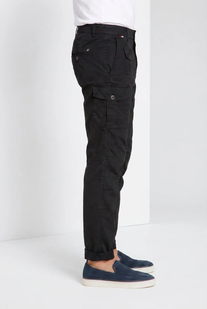 Mason's George Coolpocket pantalone cargo nero carrot