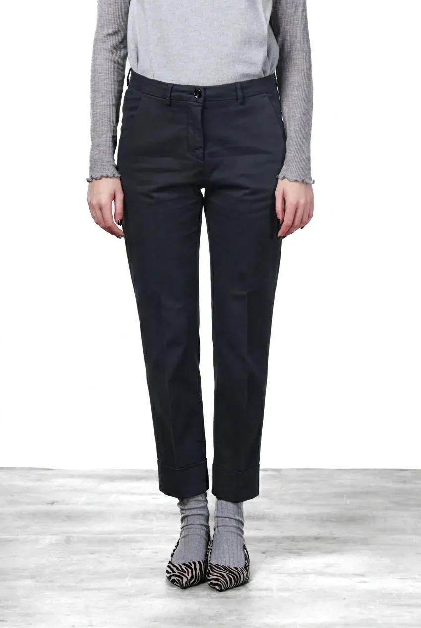 Mason's New York Carrot Chino Donna Blu Notte Carrot Fit Cotone