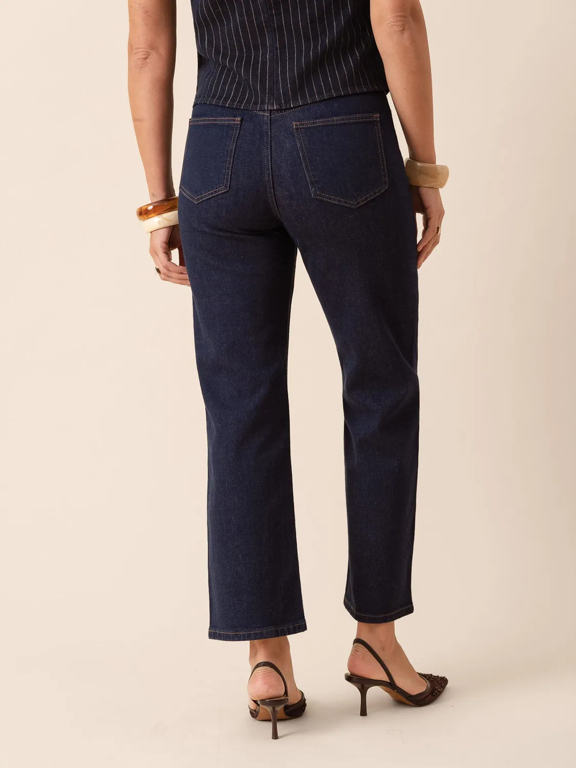 Oraije Solange jeans dritti straight brut