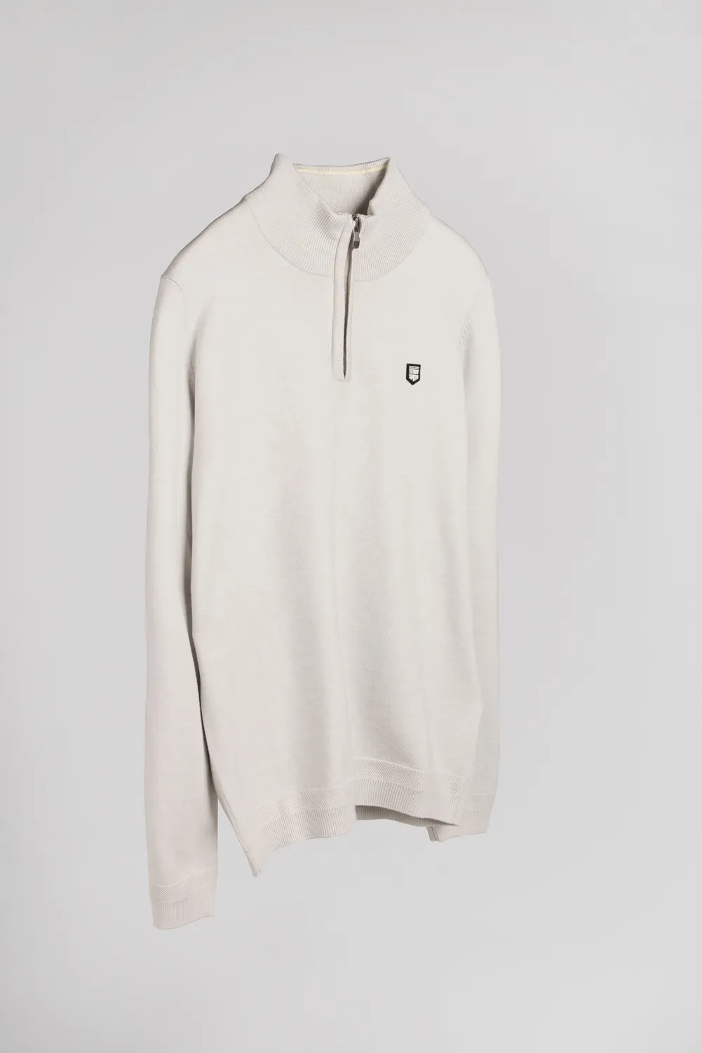 Teddy Smith P-Marty 2 maglione zip bianco melange