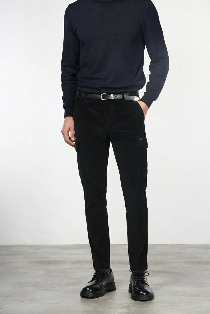 Mason's Chile cargo uomo nero velluto extra slim