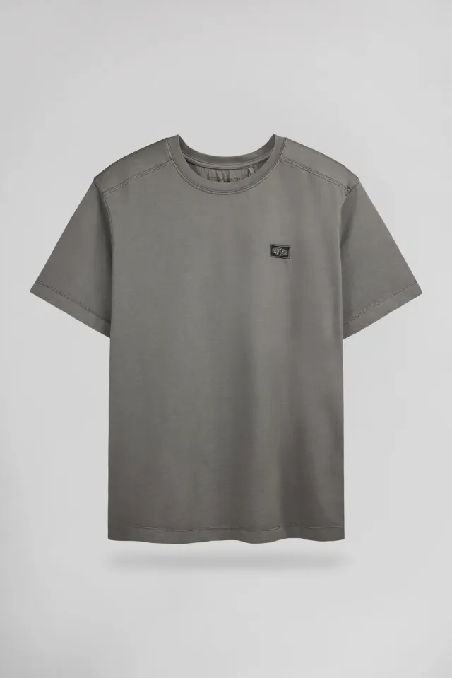 Teddy Smith T-Nateo t-shirt grigia ardesia loose