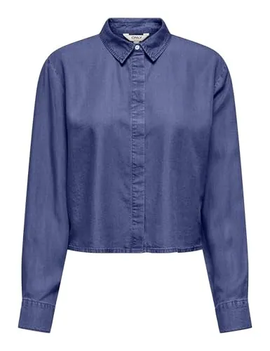 ONLY Onlcharis Life LS camicia donna denim chiaro