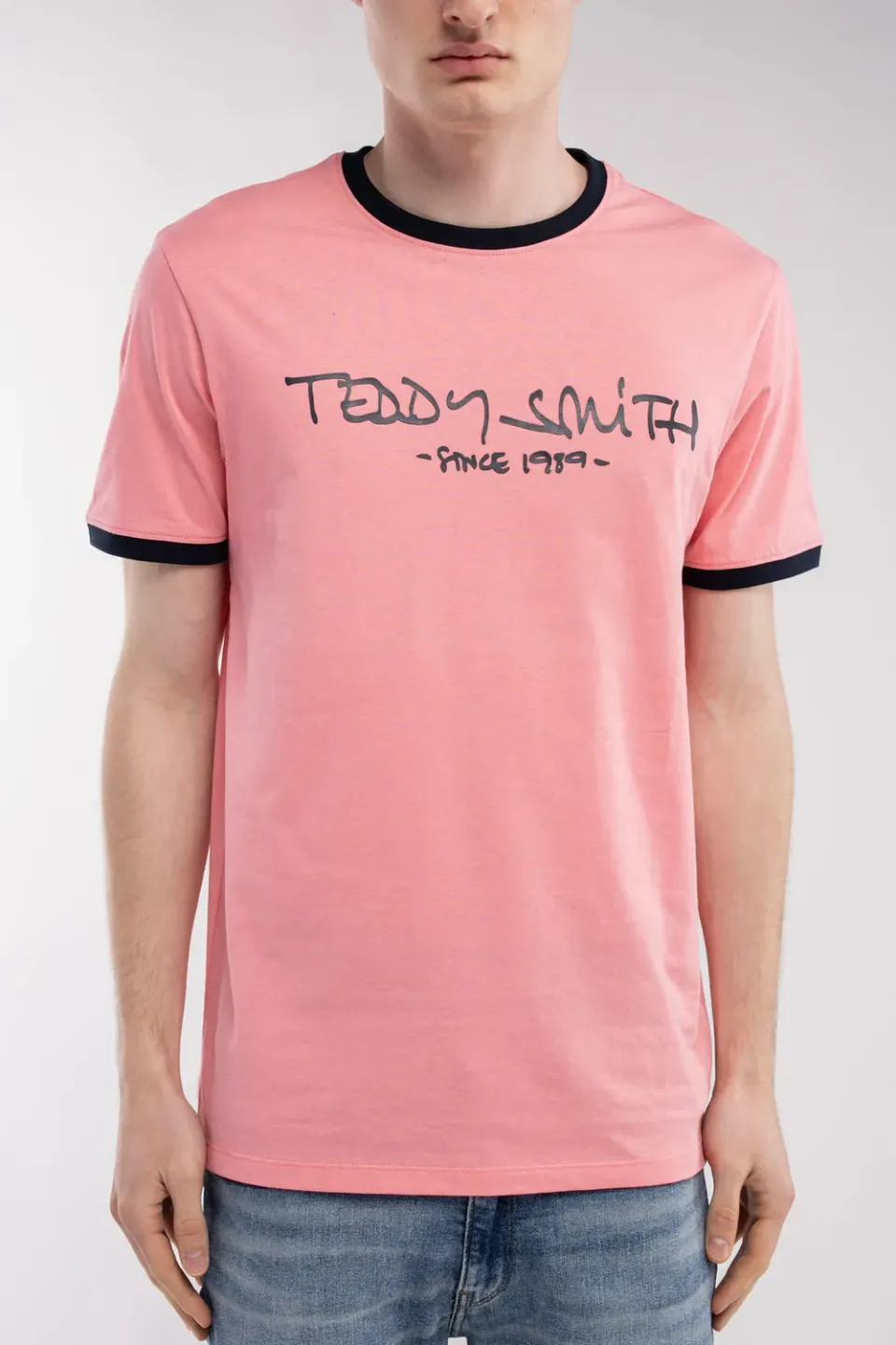 Teddy Smith Ticlass t-shirt rosa roseria uomo