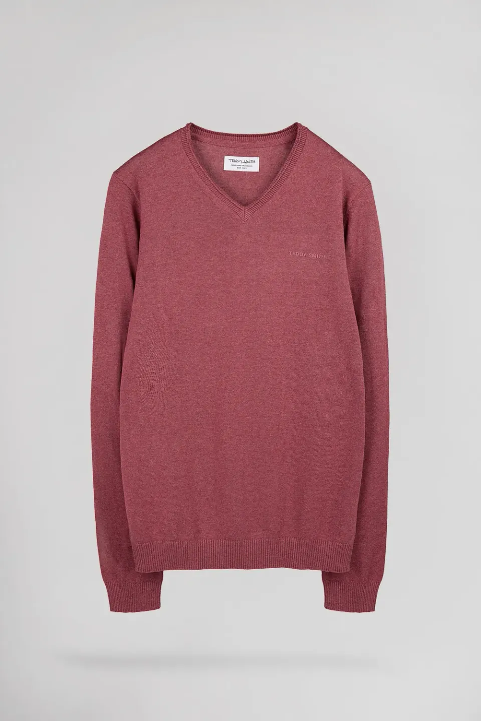 Teddy Smith Pulser 4 Maglione Uomo Bordeaux Scollo V