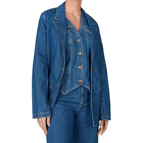 Pepe Jeans Mabel blazer denim oversize lavaggio medio