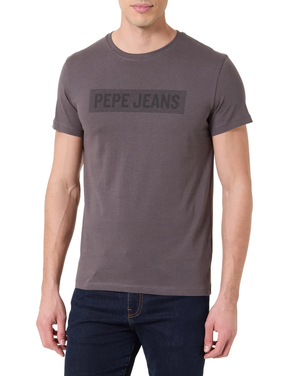 Pepe Jeans Optic Logo t-shirt uomo grigio slim