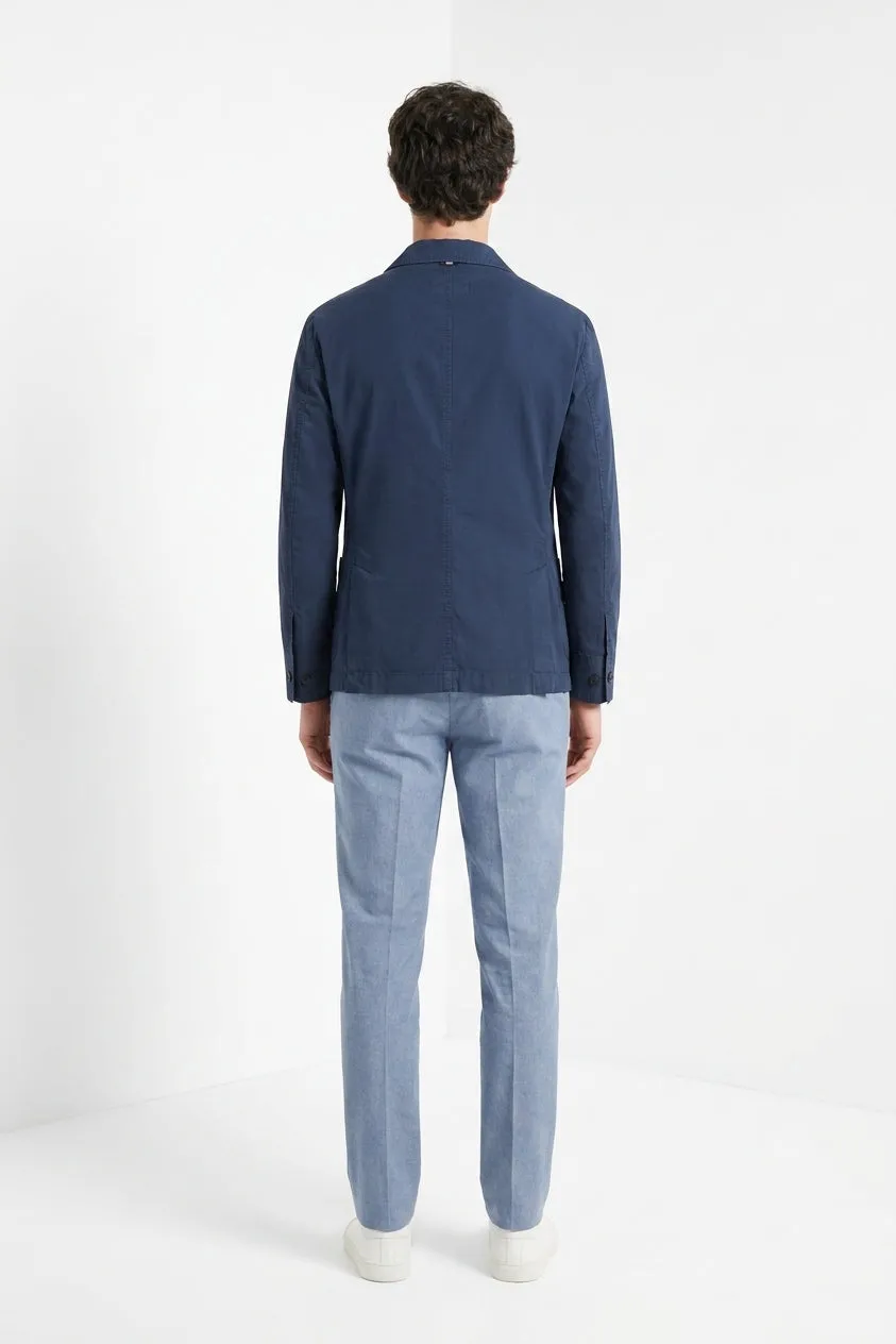 Mason's Chile Work Overshirt Uomo Blu Royal Canvas Cotone