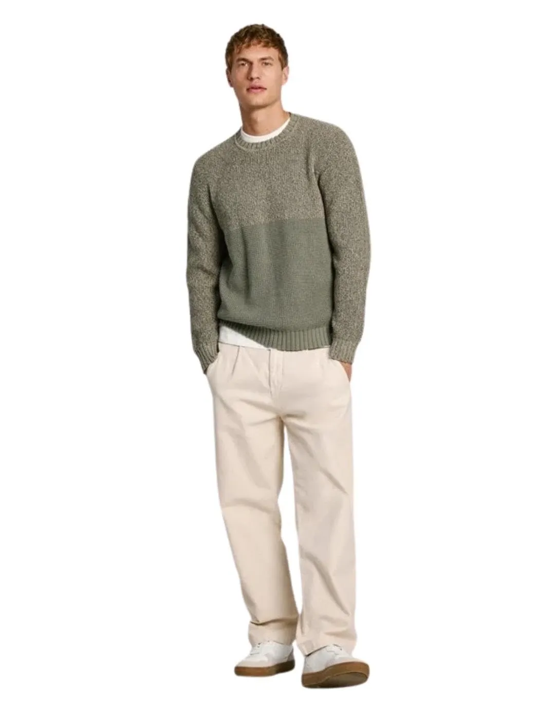Pepe Jeans Costello Maglione Uomo Verde M Mouliné