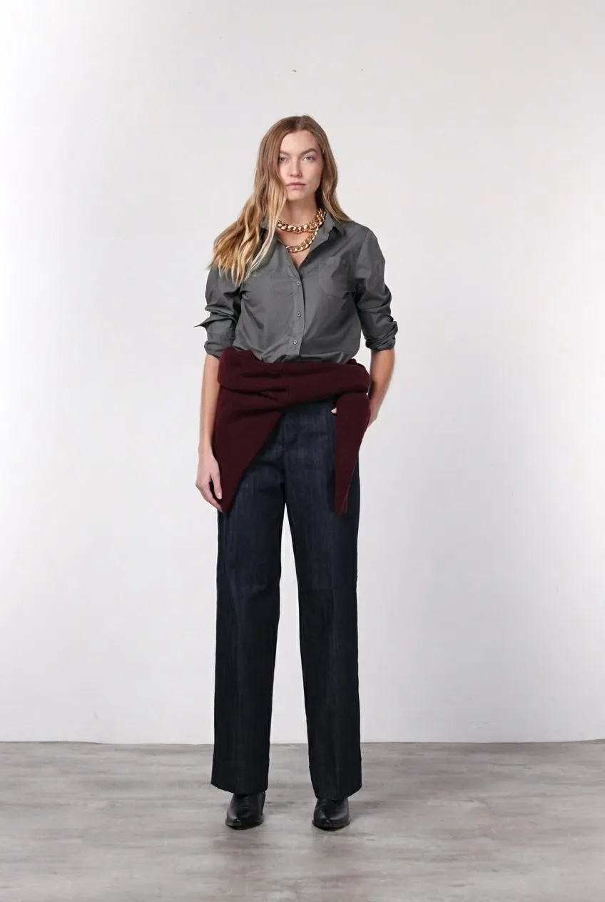 Mason's New York Studio pantalone chino donna straight blu navy