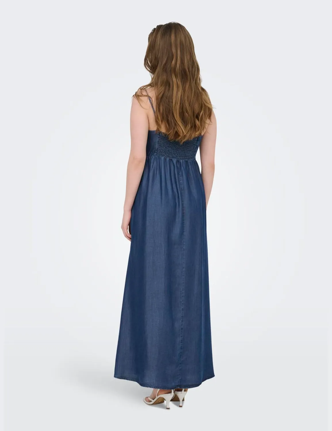 ONLY Onlpema Long String Smock Dress vestito lungo L
