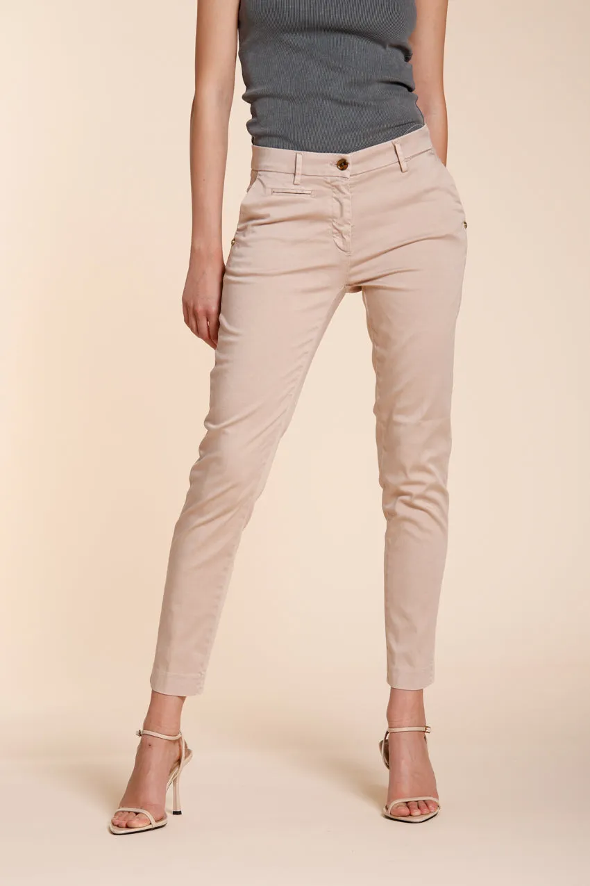 Mason's New York Slim Pantaloni Chino Rosa Raso Stretch