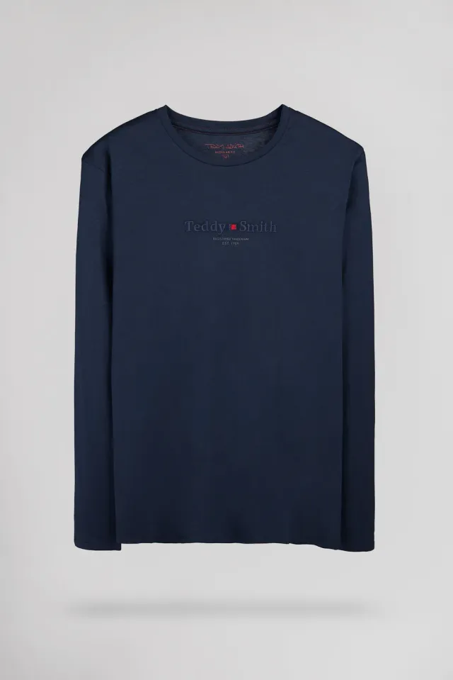 Teddy Smith T-Jim ML maglia navy uomo maniche lunghe