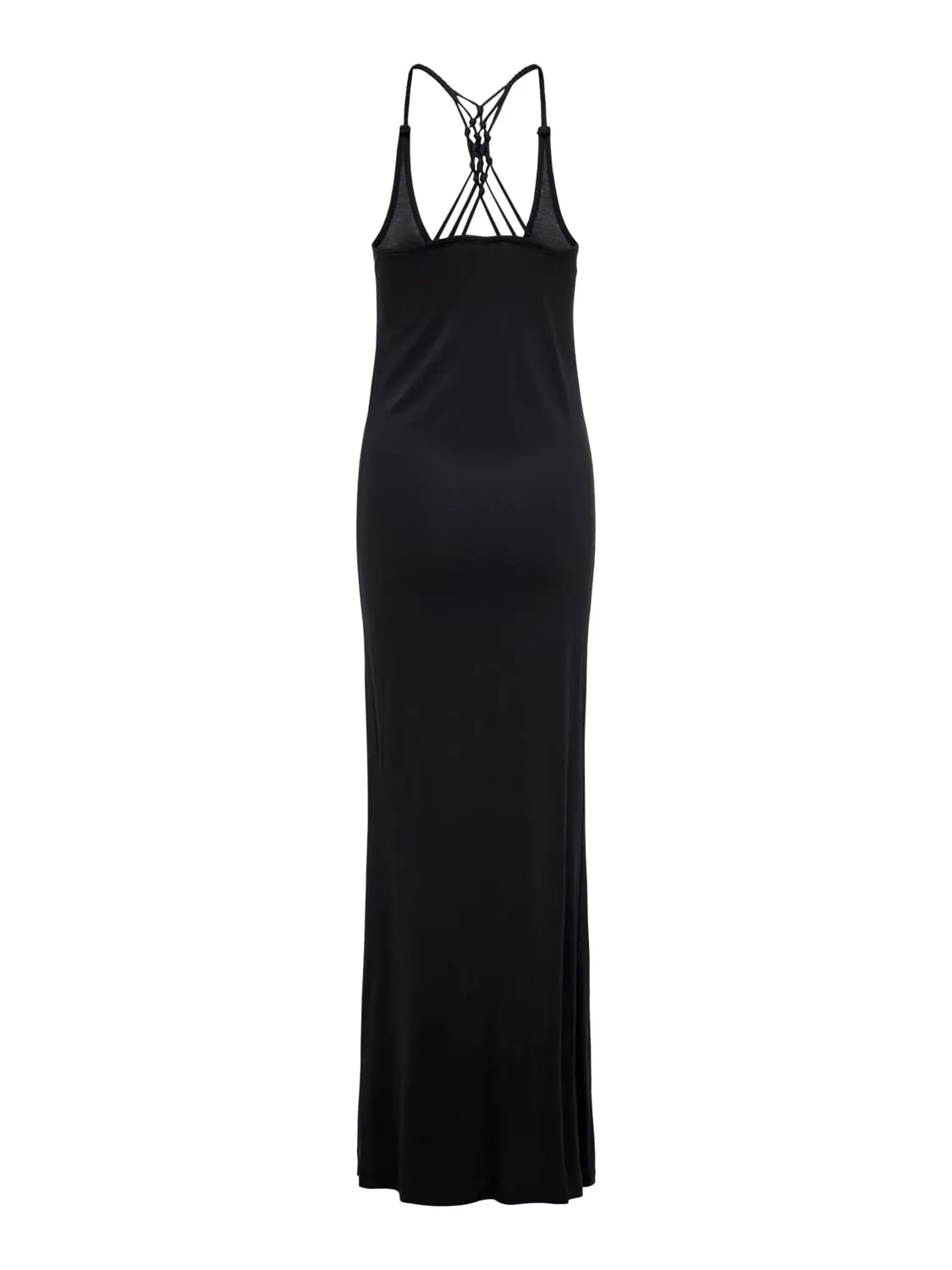 Only Onlcarry maxi dress abito donna S nero smanicato jersey