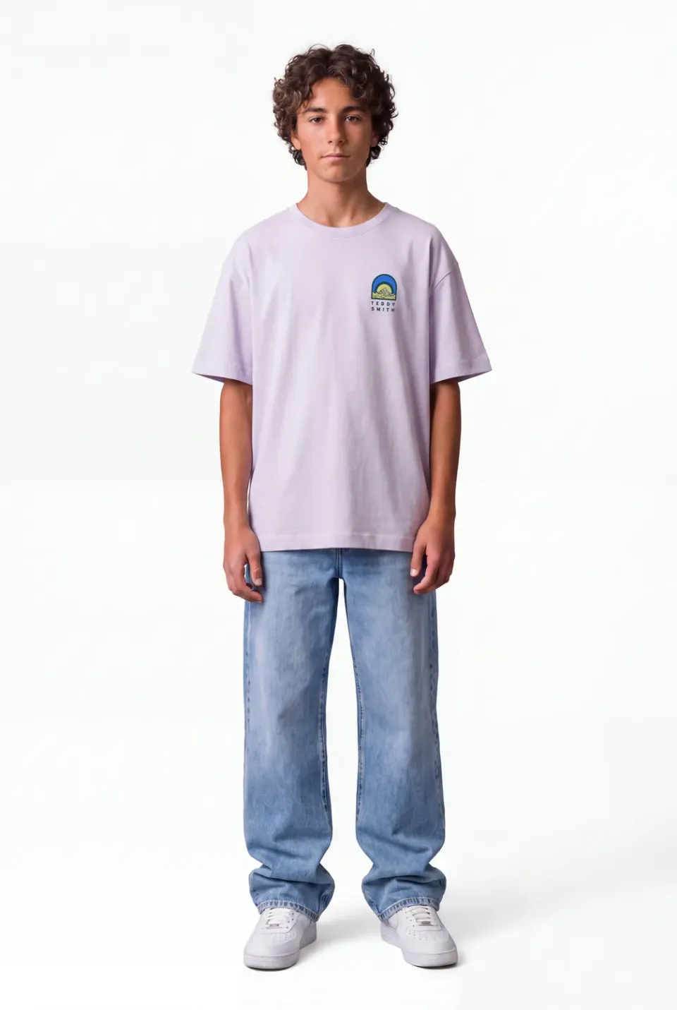 Teddy Smith T-Anik MC JR t-shirt lavanda stampa montagna