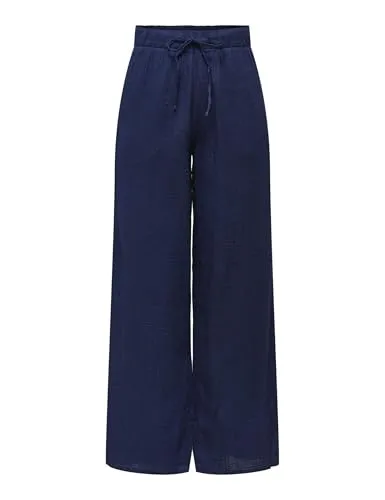 ONLY Onlleoni Seersucker pantaloni donna elastico