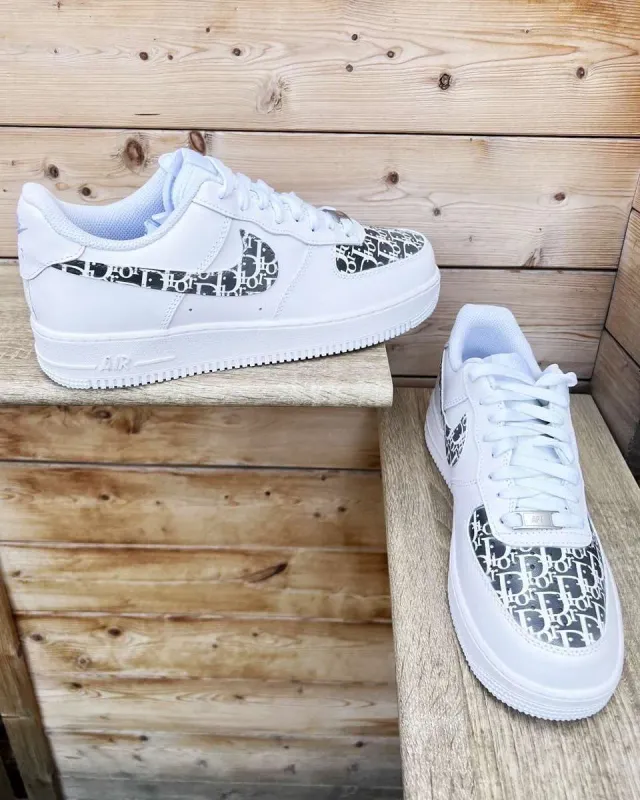 Never Say Never Air Force 1 Sneakers Dior Grey