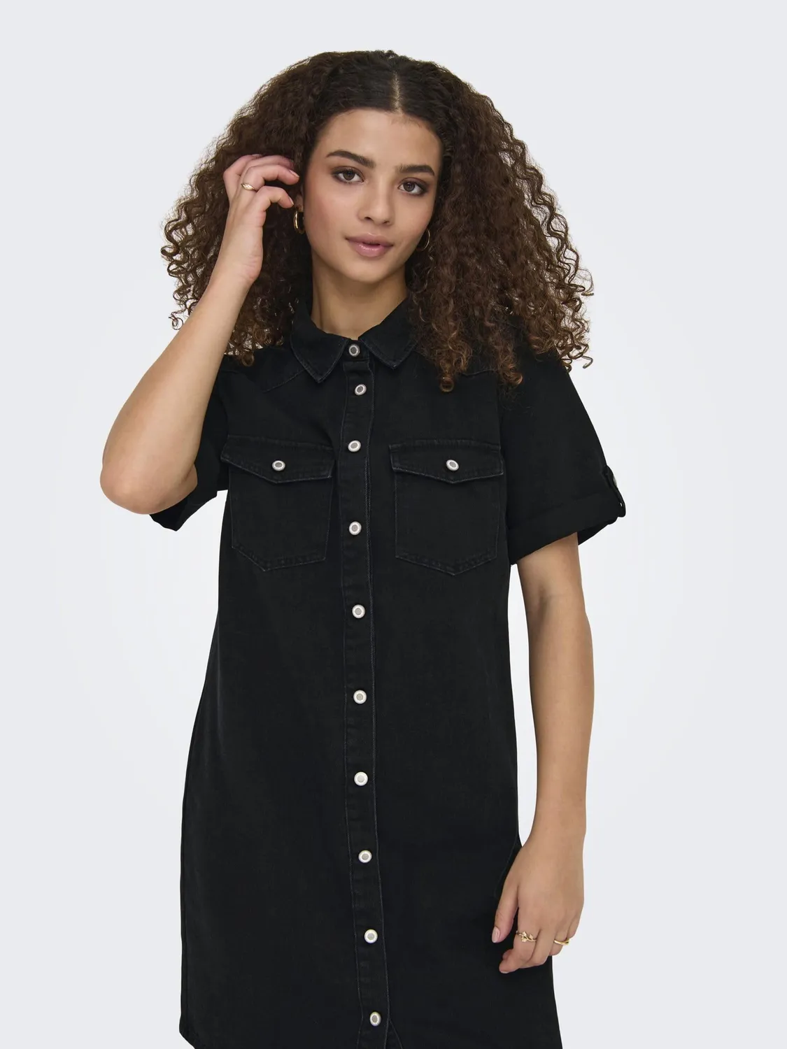 Only Onllisa vestito corto denim donna blu