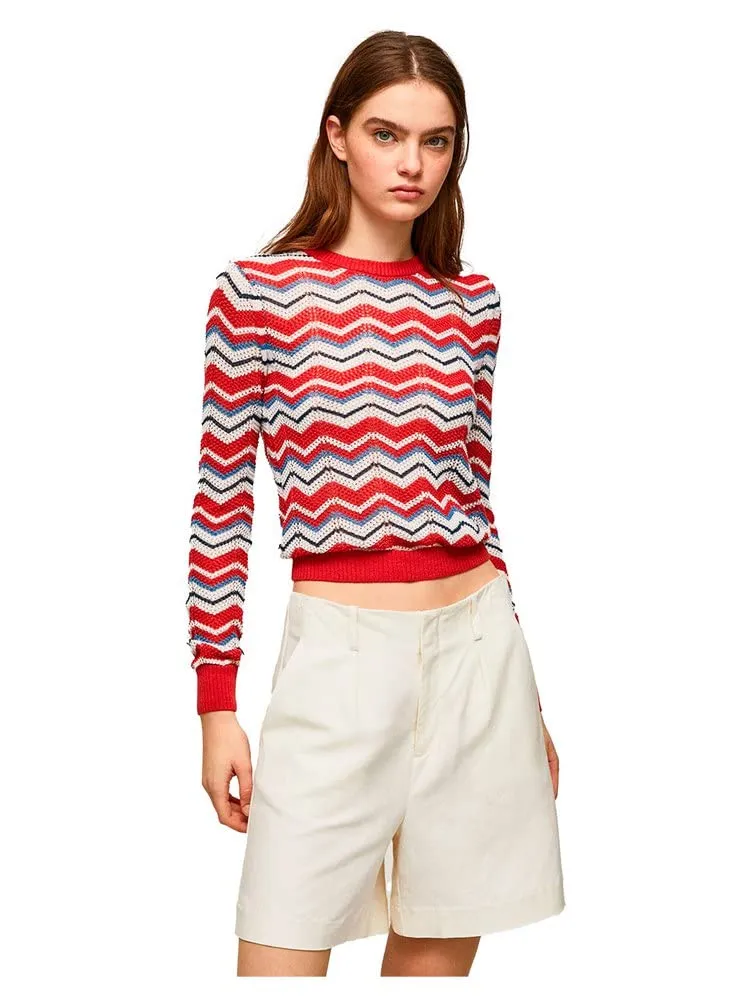 Pepe Jeans Frida Felpa Donna Nera Girocollo Cotone