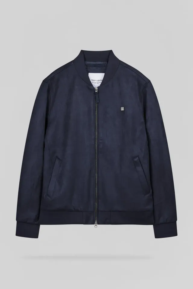 Teddy Smith B-Oswell bomber blu navy uomo