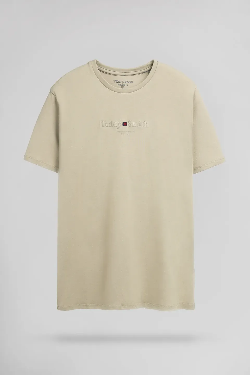 Teddy Smith T-Jim t-shirt greige ricamo petto