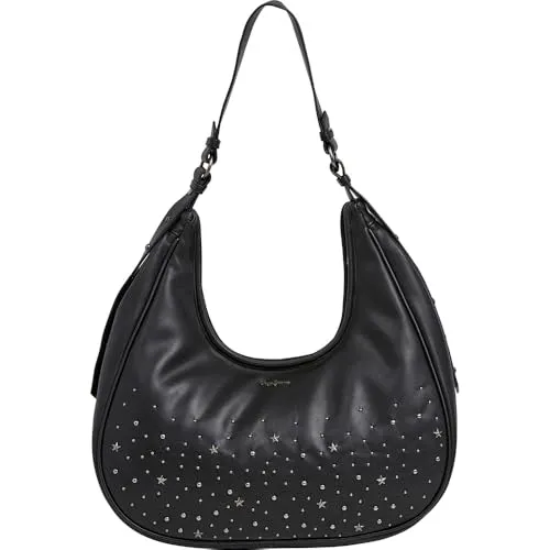 Pepe Jeans Nadia Cluster borsa donna nera borchie