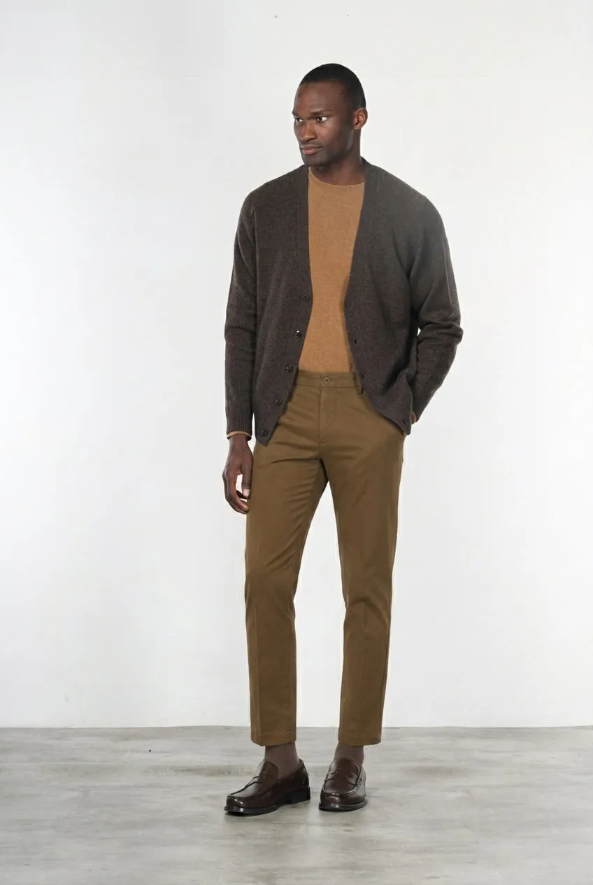 Mason's Milano chino uomo noce gabardina