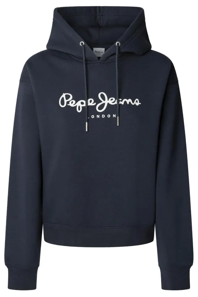 Pepe Jeans Baddy Hoodie felpa donna beige cappuccio