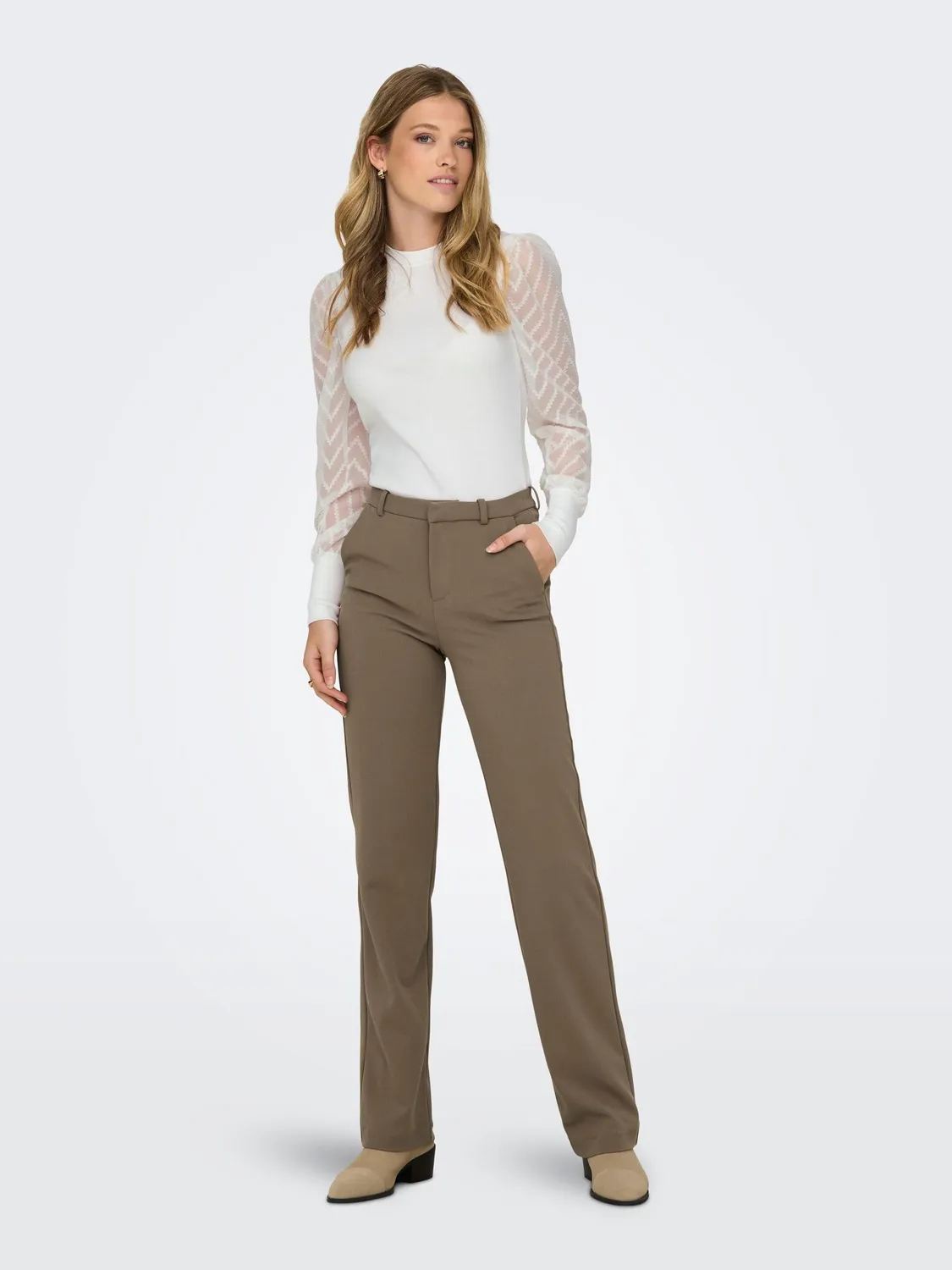 Only Onlraffy-Yo Life Mid pantaloni donna neri L dritti